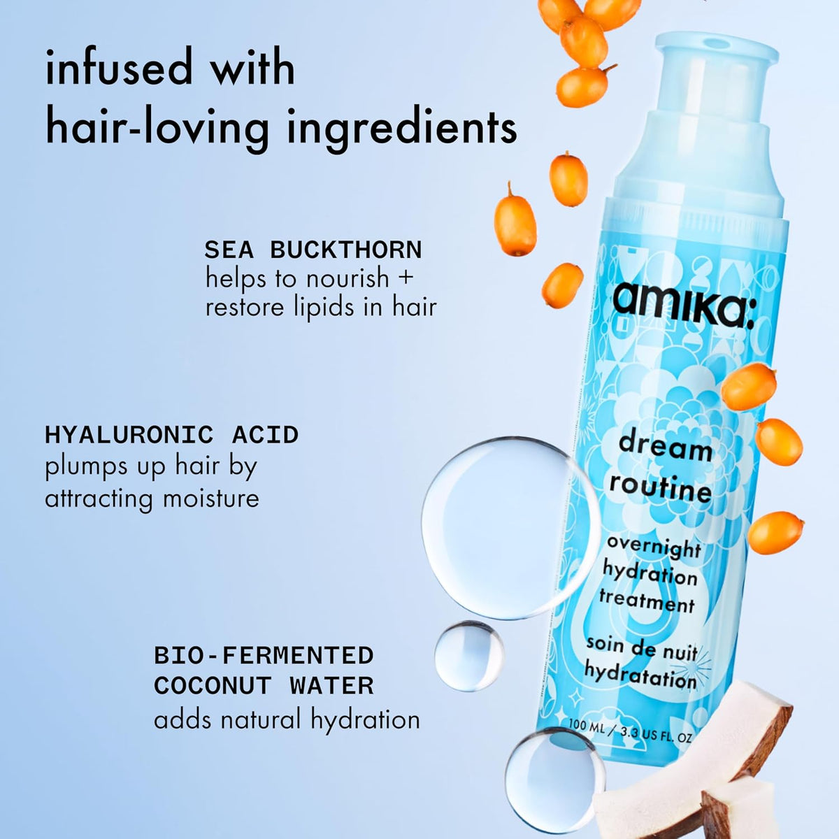 Amika Dream Routine Overnight Hydrating Hair Mask 100ml