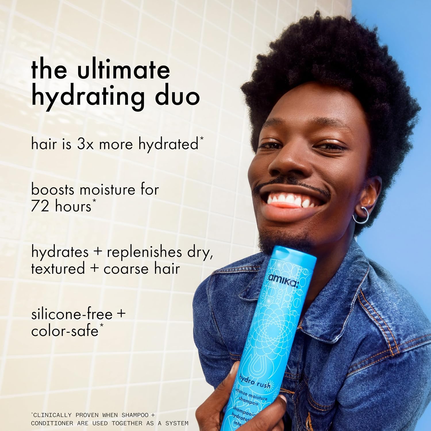 Amika Hydro Rush Intense Moisture Shampoo 275ml
